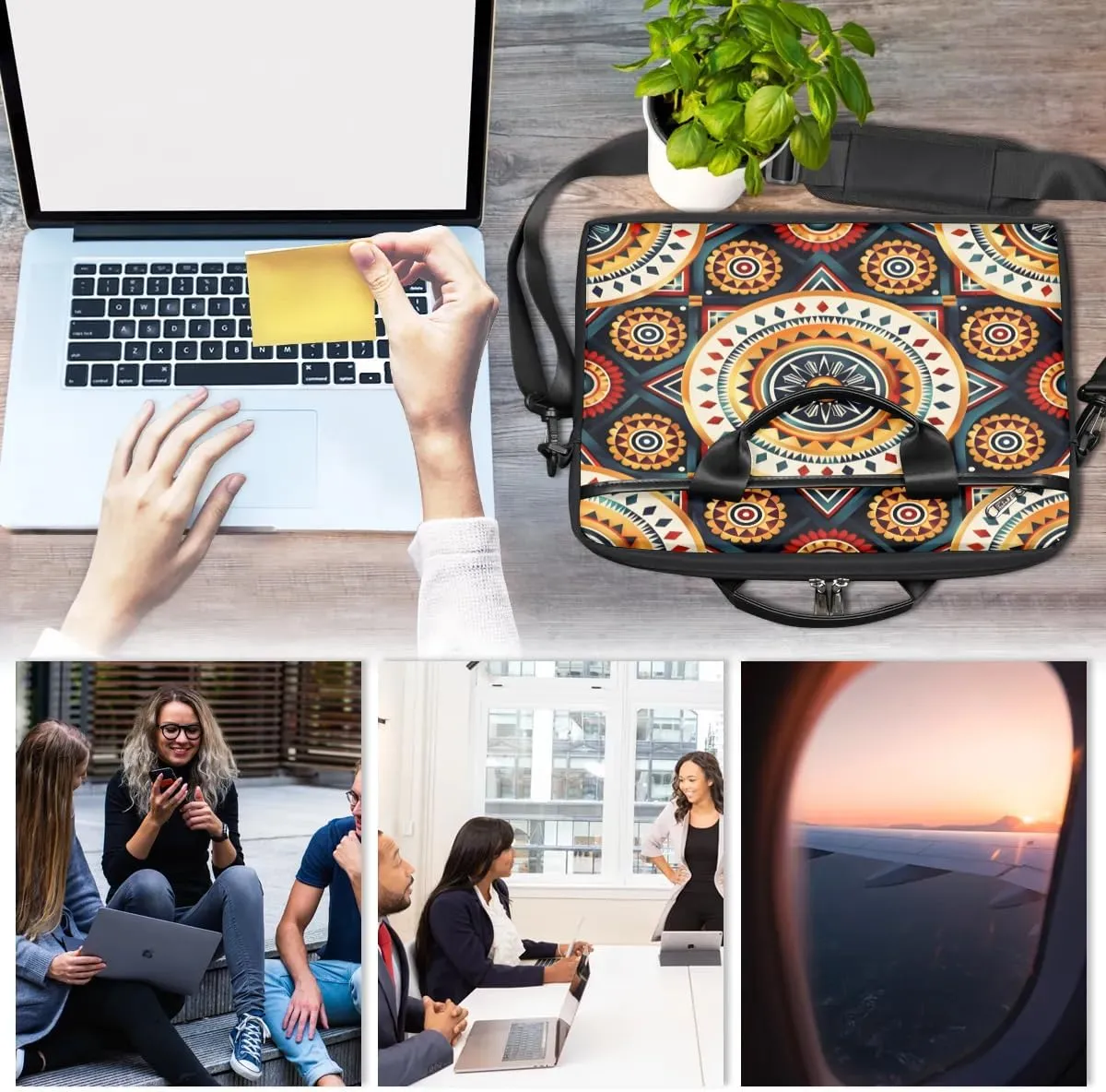 Laptop Shoulder Bag for 13-15 Inch Waterproof Laptop Sleeve Case Bag Slim Computer Carry Case Computer Cases for Laptops