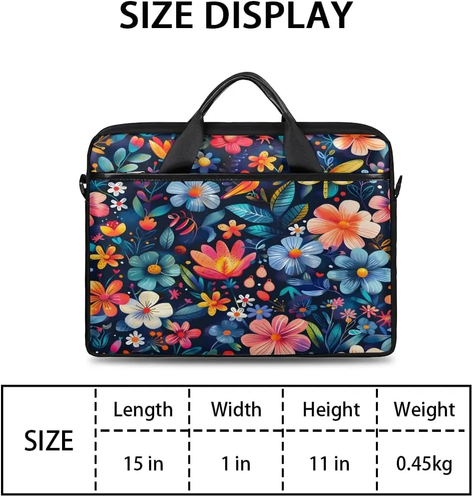 Laptop Shoulder Bag for 13-15 Inch Waterproof Laptop Sleeve Case Bag Slim Computer Carry Case Computer Cases for Laptops