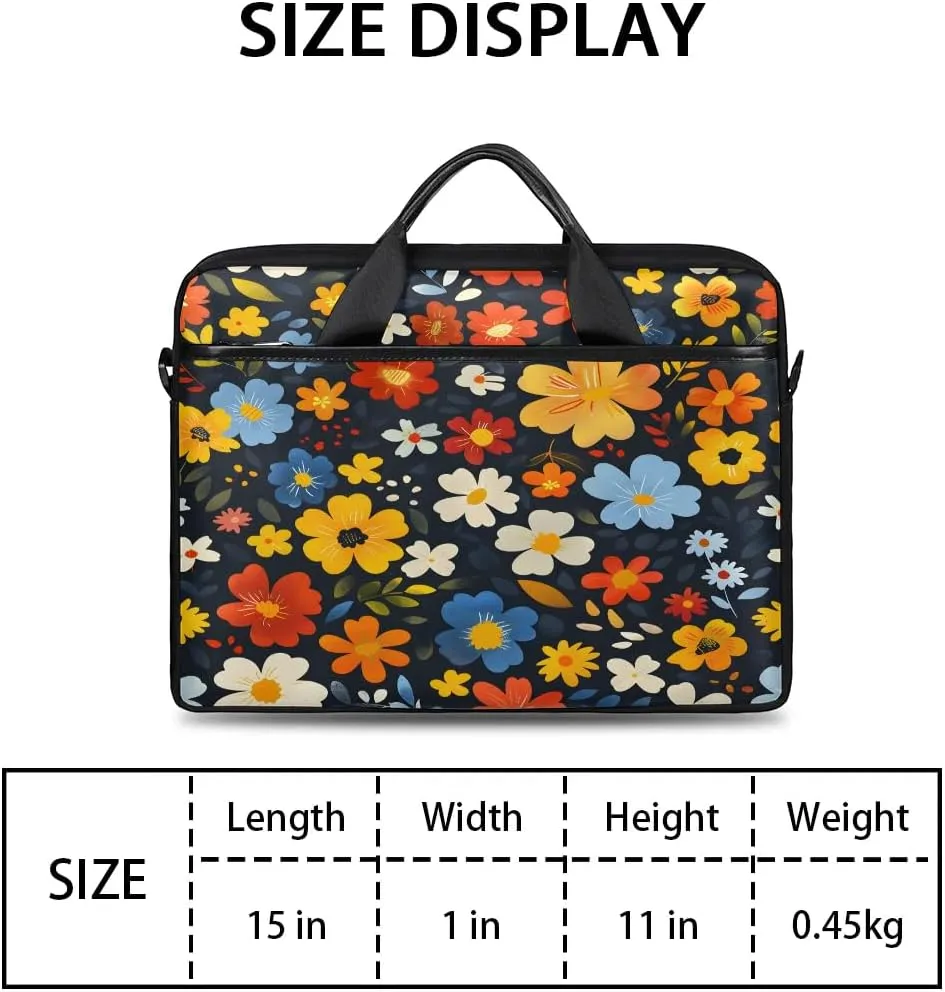 Laptop Shoulder Bag for 13-15 Inch Waterproof Laptop Sleeve Case Bag Slim Computer Carry Case Computer Cases for Laptops