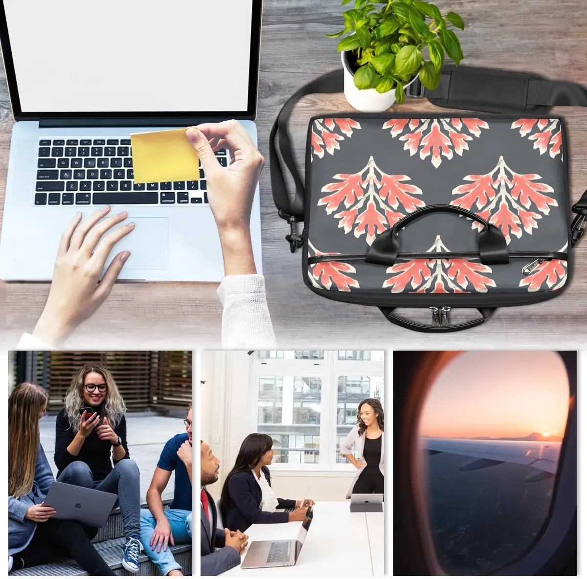 Laptop Shoulder Bag for 13-15 Inch Waterproof Laptop Sleeve Case Bag Slim Computer Carry Case Computer Cases for Laptops