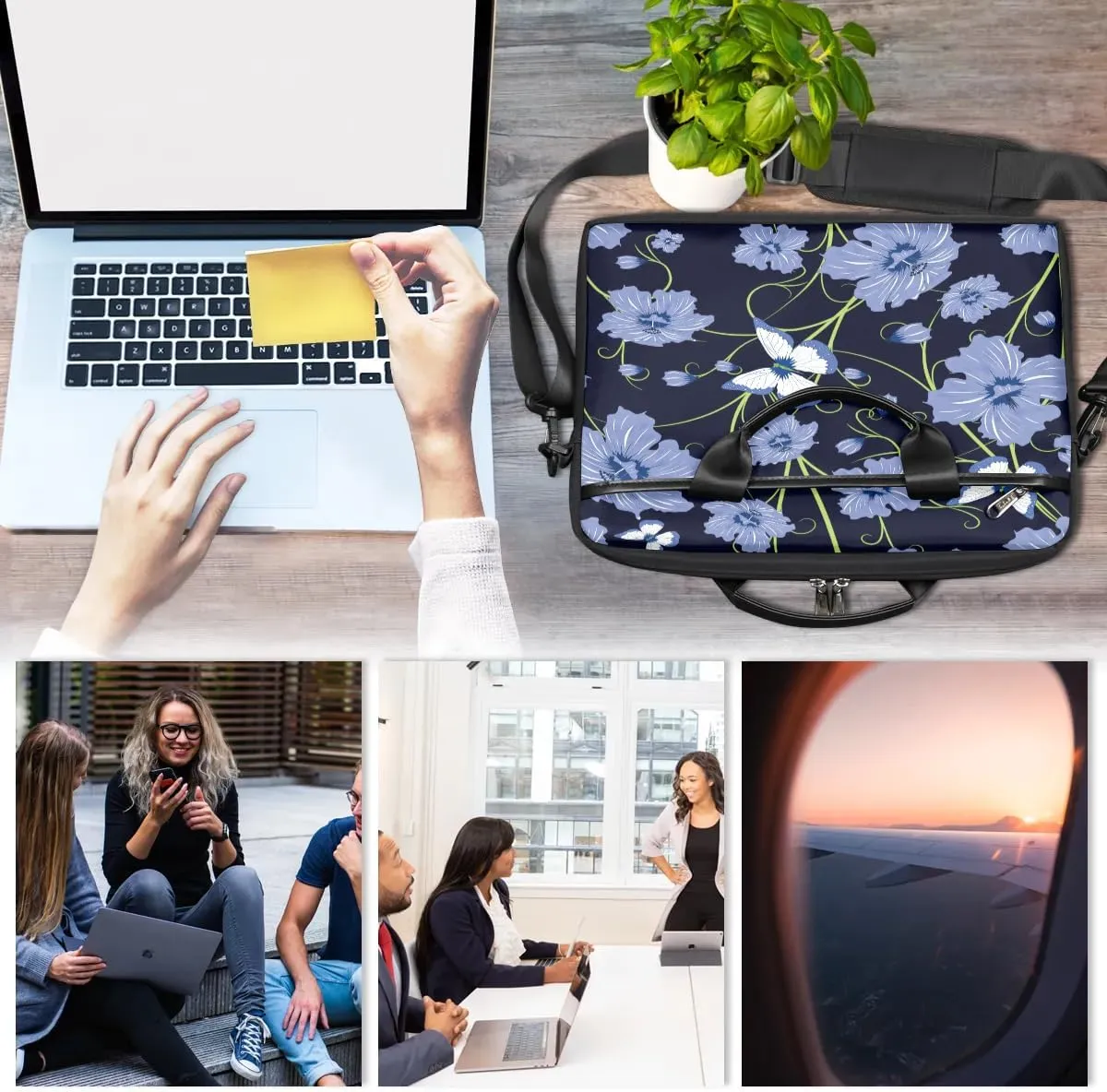 Laptop Shoulder Bag for 13-15 Inch Waterproof Laptop Sleeve Case Bag Slim Computer Carry Case Computer Cases for Laptops