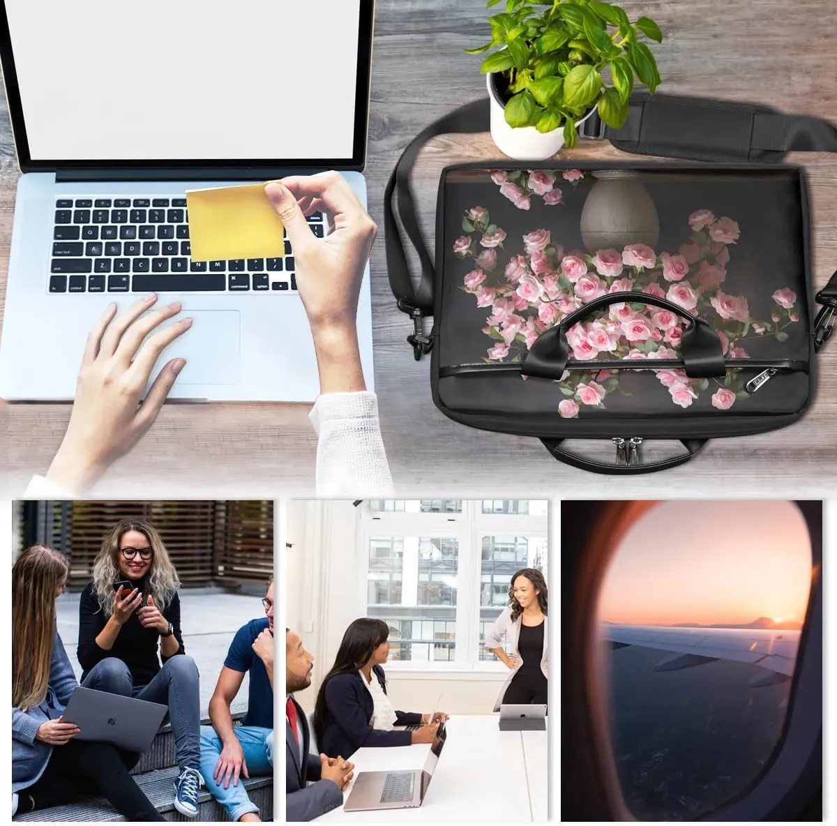 Laptop Shoulder Bag for 13-15 Inch Waterproof Laptop Sleeve Case Bag Slim Computer Carry Case Computer Cases for Laptops