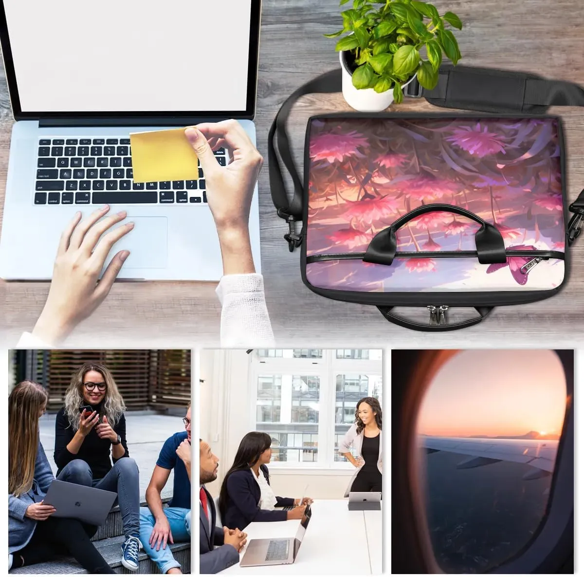 Laptop Shoulder Bag for 13-15 Inch Waterproof Laptop Sleeve Case Bag Slim Computer Carry Case Computer Cases for Laptops