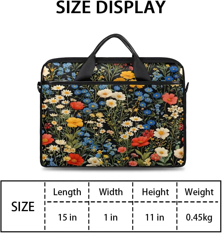 Laptop Shoulder Bag for 13-15 Inch Waterproof Laptop Sleeve Case Bag Slim Computer Carry Case Computer Cases for Laptops