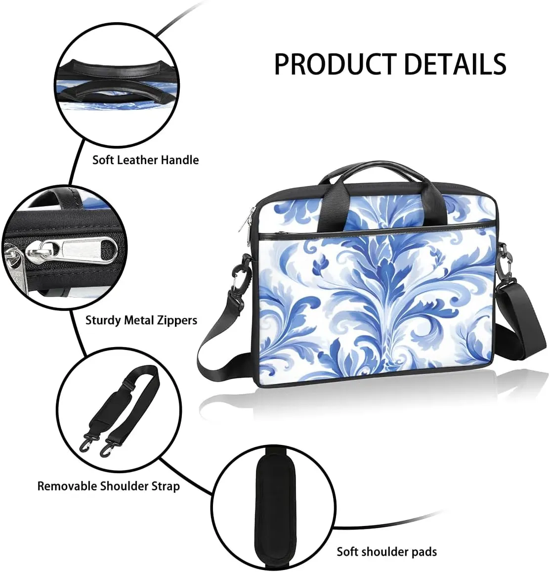 Laptop Shoulder Bag for 13-15 Inch Waterproof Laptop Sleeve Case Bag Slim Computer Carry Case Computer Cases for Laptops