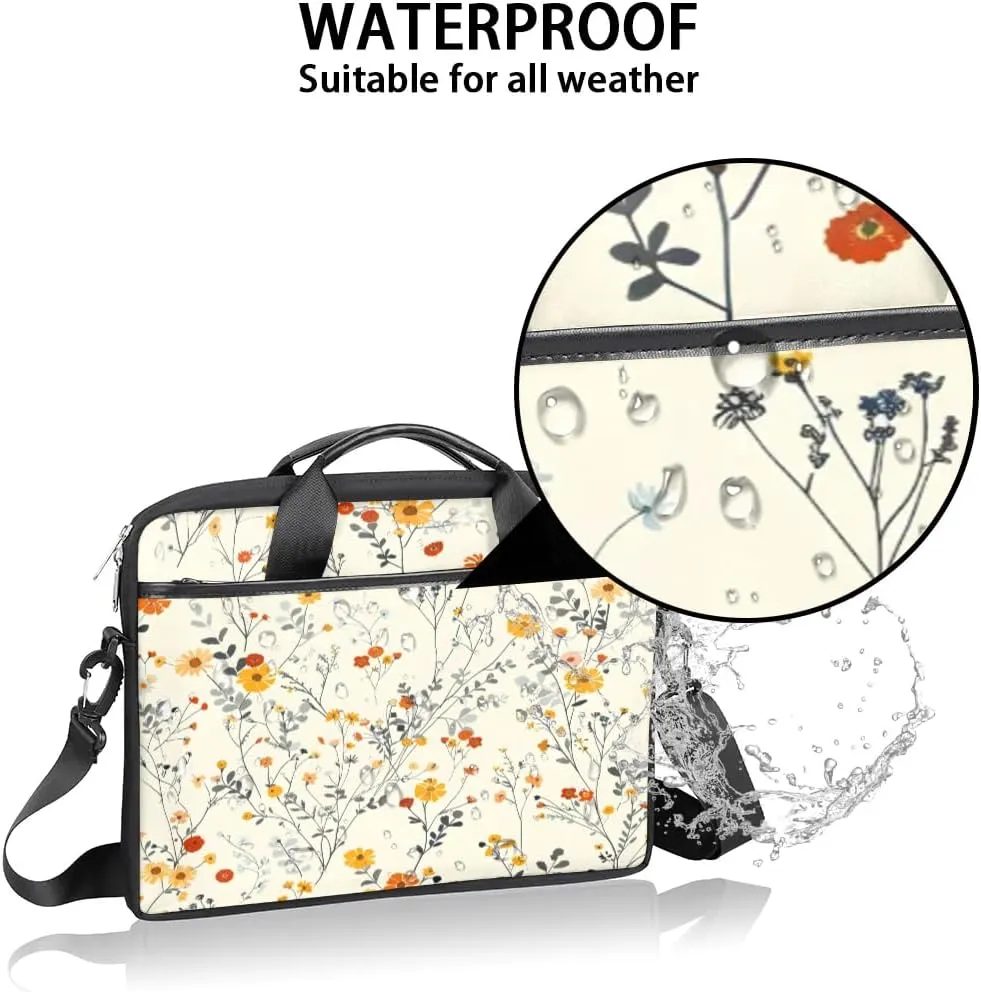 Laptop Shoulder Bag for 13-15 Inch Waterproof Laptop Sleeve Case Bag Slim Computer Carry Case Computer Cases for Laptops