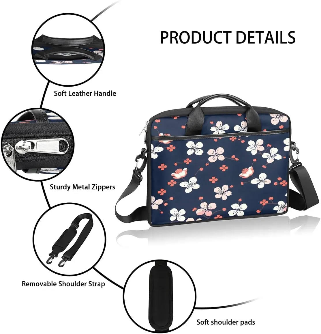 Laptop Shoulder Bag for 13-15 Inch Waterproof Laptop Sleeve Case Bag Slim Computer Carry Case Computer Cases for Laptops