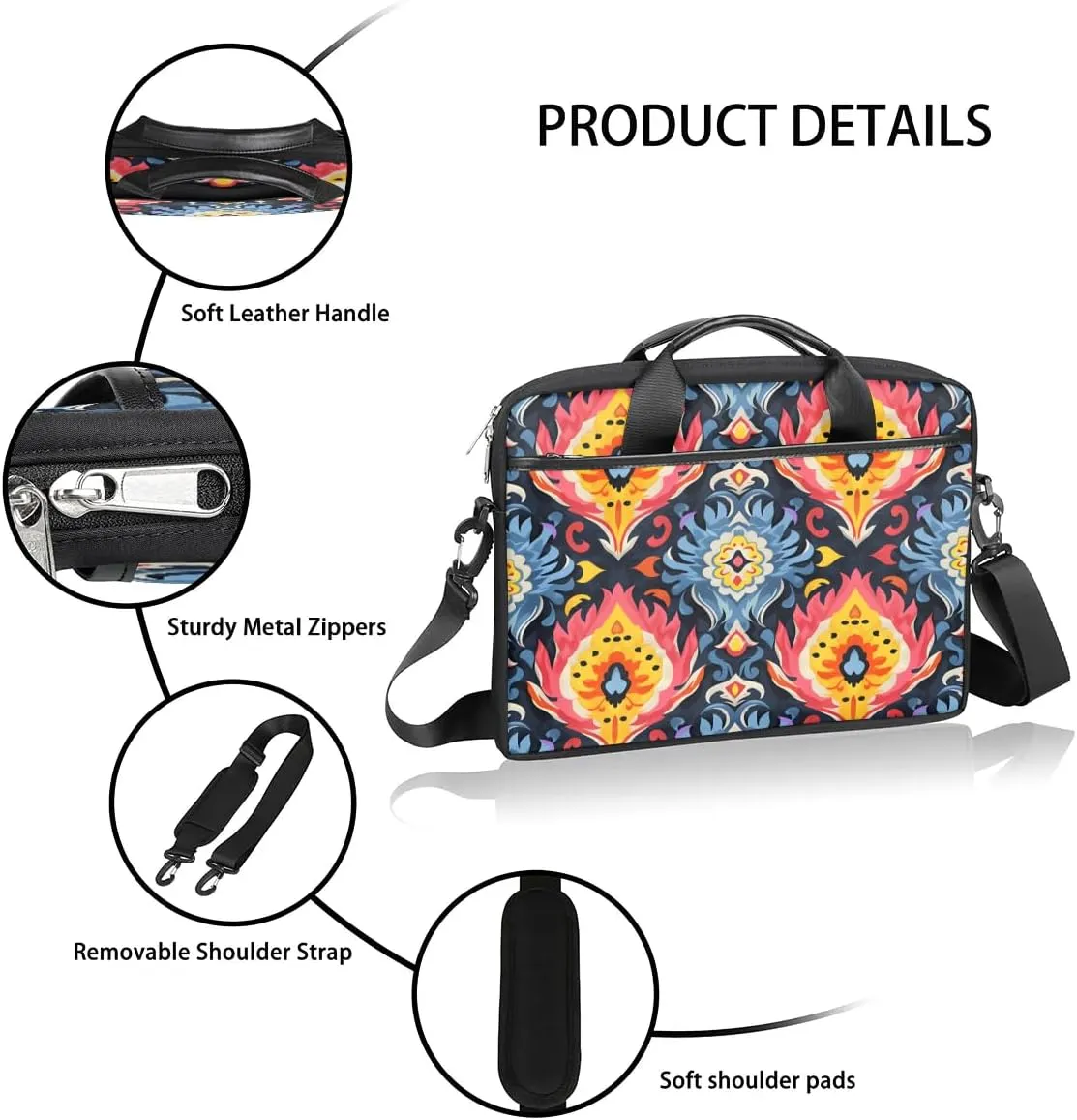Laptop Shoulder Bag for 13-15 Inch Waterproof Laptop Sleeve Case Bag Slim Computer Carry Case Computer Cases for Laptops