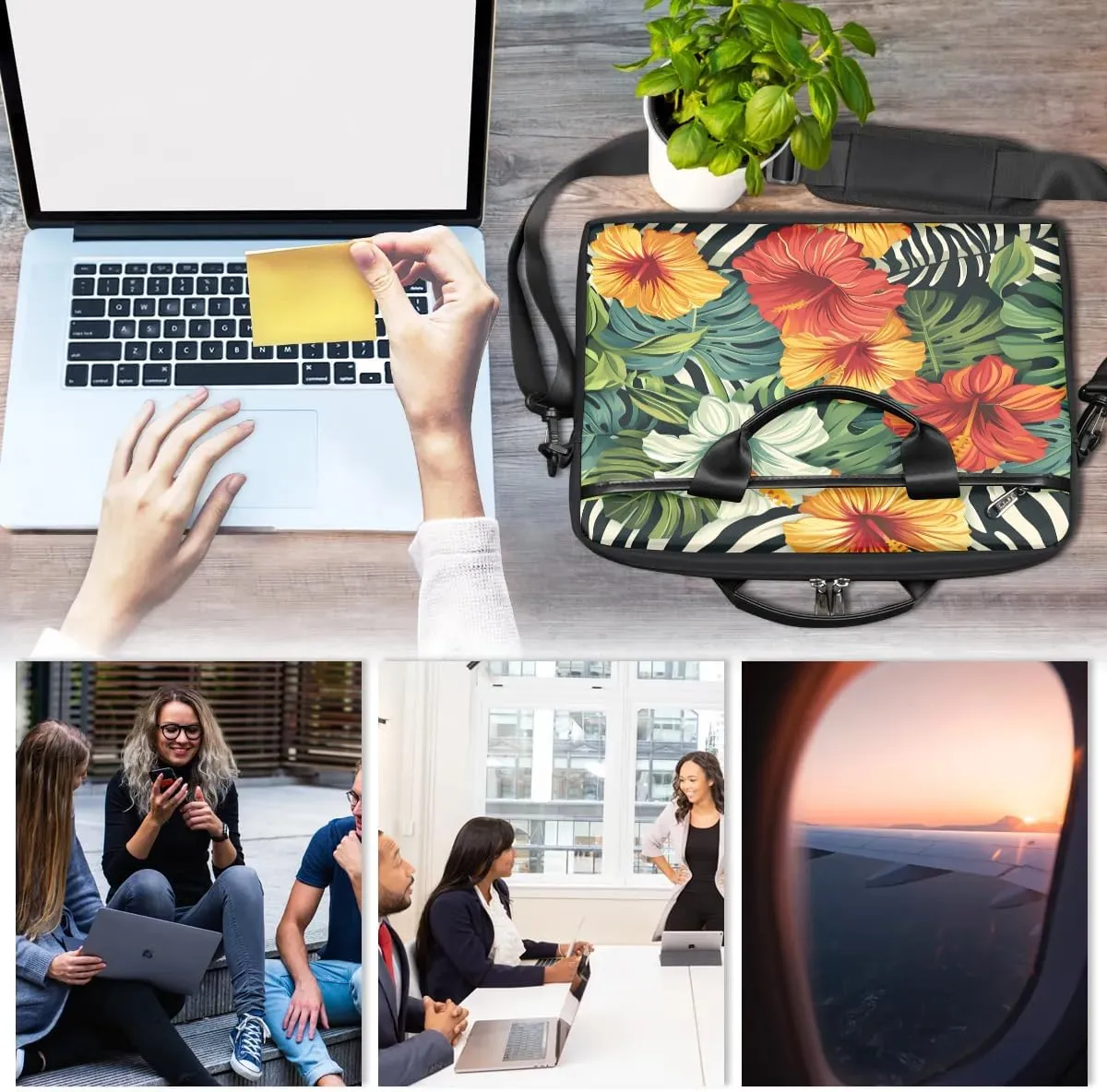 Laptop Shoulder Bag for 13-15 Inch Waterproof Laptop Sleeve Case Bag Slim Computer Carry Case Computer Cases for Laptops
