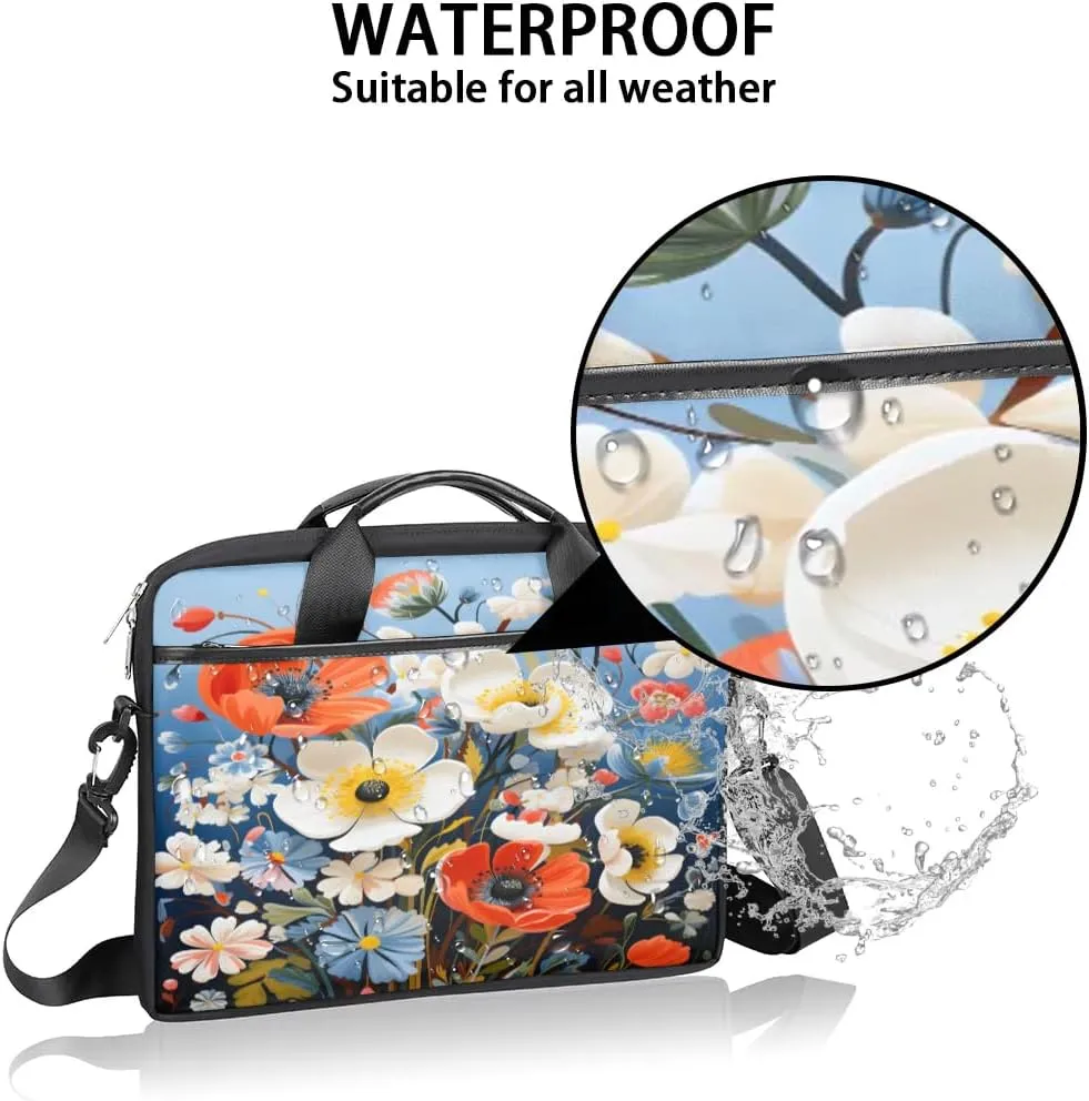 Laptop Shoulder Bag for 13-15 Inch Waterproof Laptop Sleeve Case Bag Slim Computer Carry Case Computer Cases for Laptops