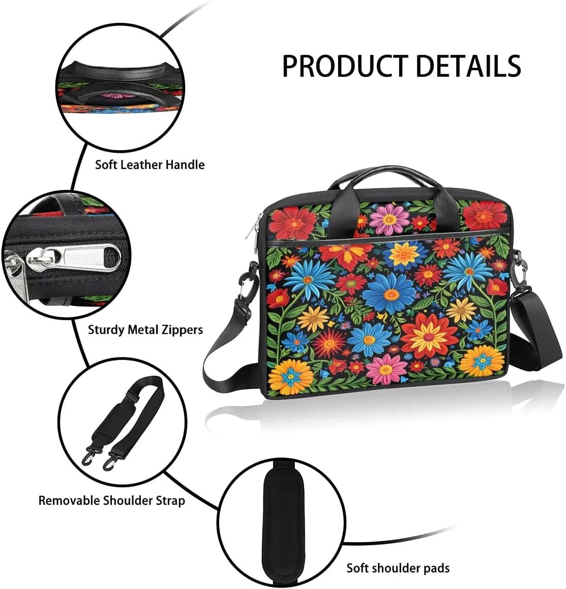 Laptop Shoulder Bag for 13-15 Inch Waterproof Laptop Sleeve Case Bag Slim Computer Carry Case Computer Cases for Laptops