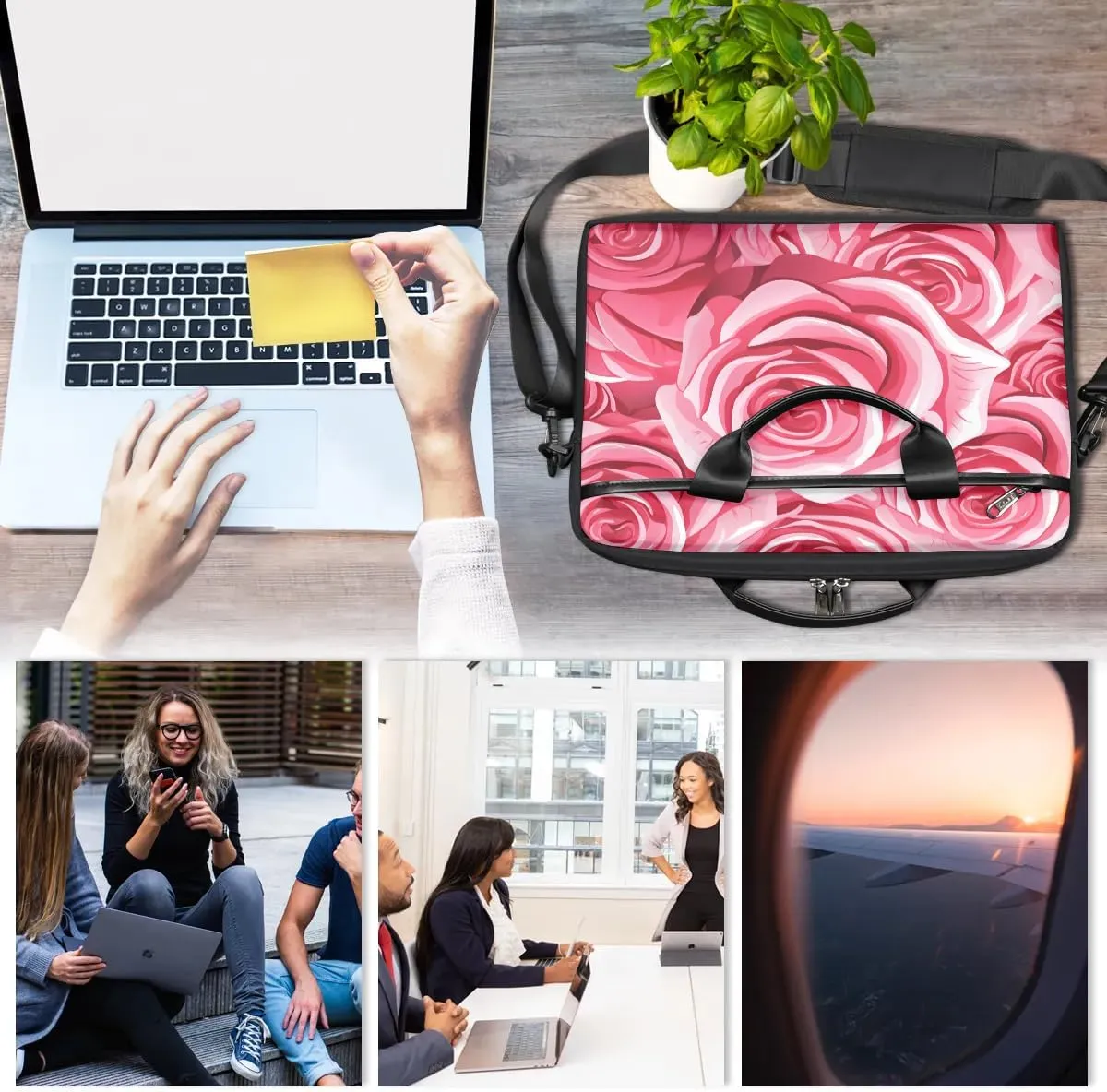 Laptop Shoulder Bag for 13-15 Inch Waterproof Laptop Sleeve Case Bag Slim Computer Carry Case Computer Cases for Laptops