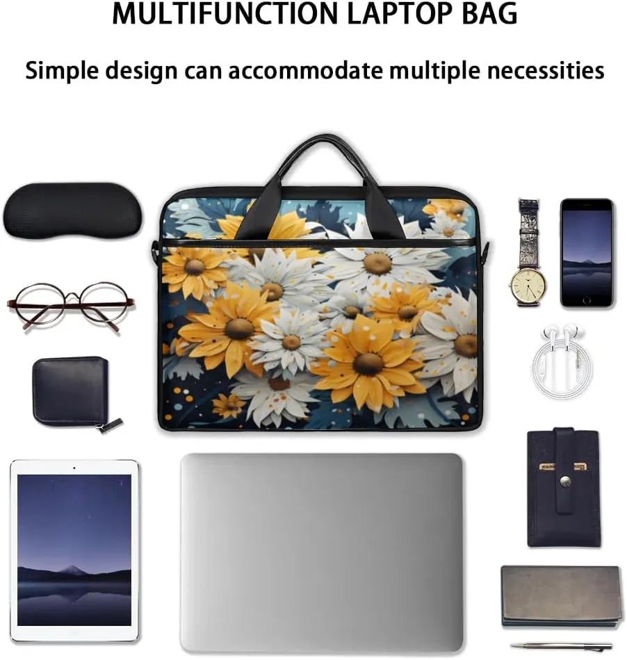 Laptop Shoulder Bag for 13-15 Inch Waterproof Laptop Sleeve Case Bag Slim Computer Carry Case Computer Cases for Laptops