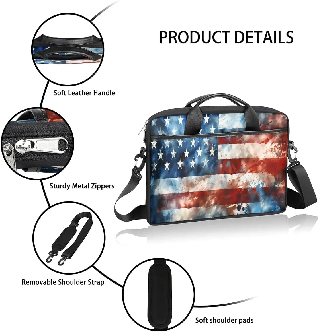 Laptop Shoulder Bag for 13-15 Inch Waterproof Laptop Sleeve Case Bag Slim Computer Carry Case Computer Cases for Laptops
