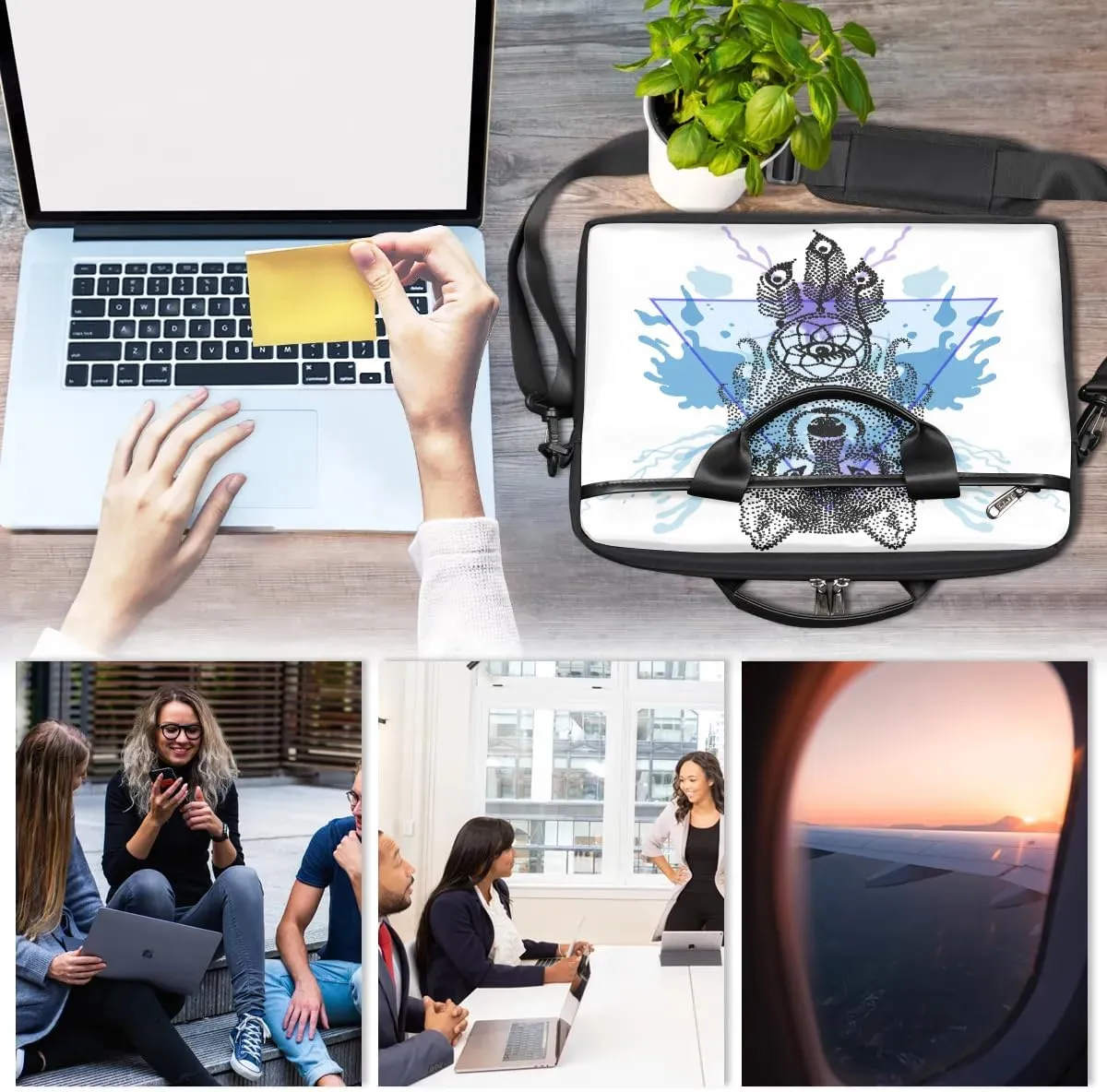Laptop Shoulder Bag for 13-15 Inch Waterproof Laptop Sleeve Case Bag Slim Computer Carry Case Computer Cases for Laptops