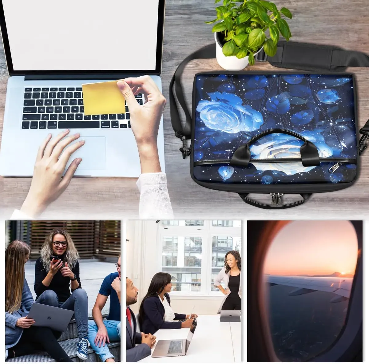 Laptop Shoulder Bag for 13-15 Inch Waterproof Laptop Sleeve Case Bag Slim Computer Carry Case Computer Cases for Laptops