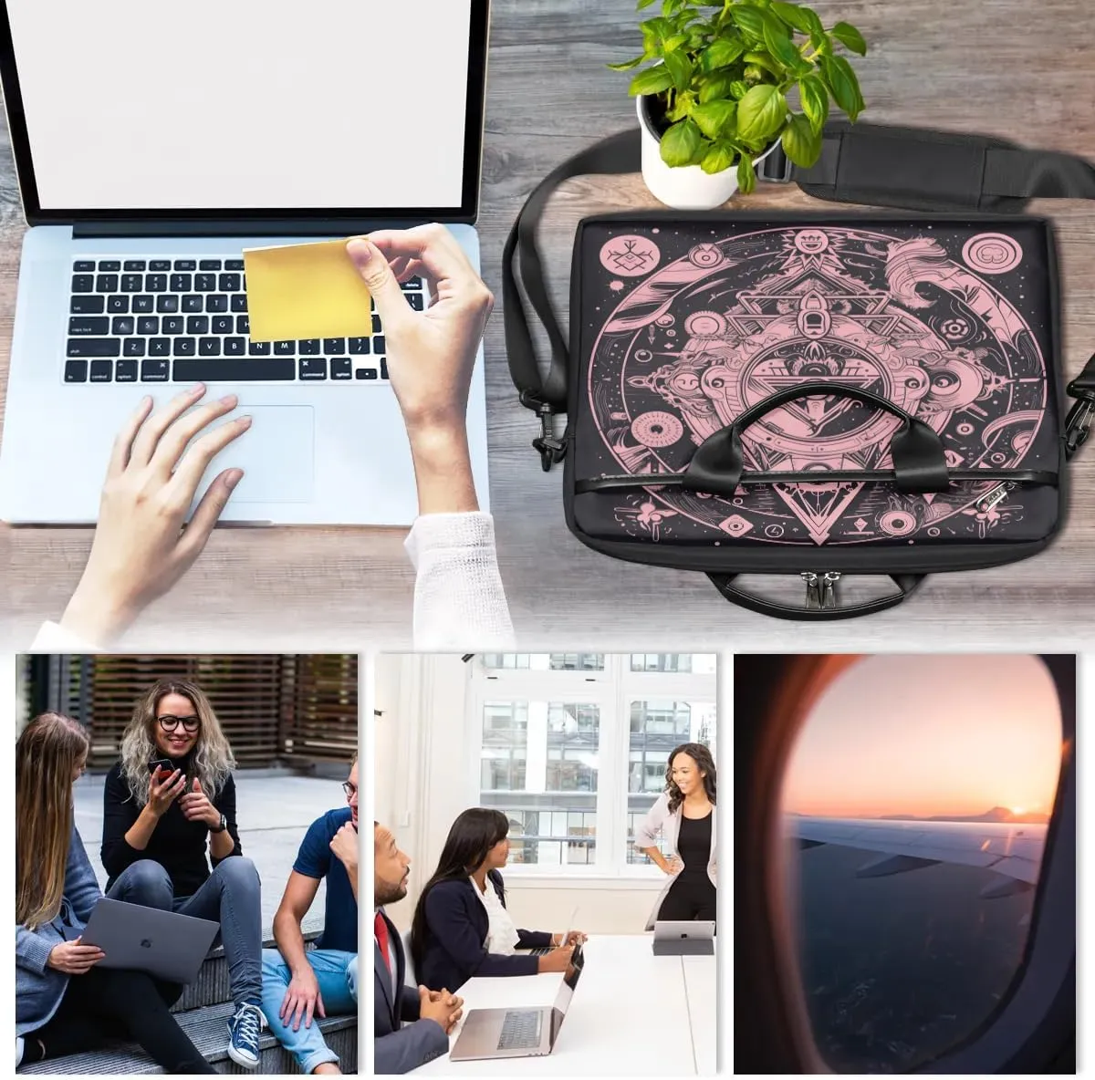 Laptop Shoulder Bag for 13-15 Inch Waterproof Laptop Sleeve Case Bag Slim Computer Carry Case Computer Cases for Laptops