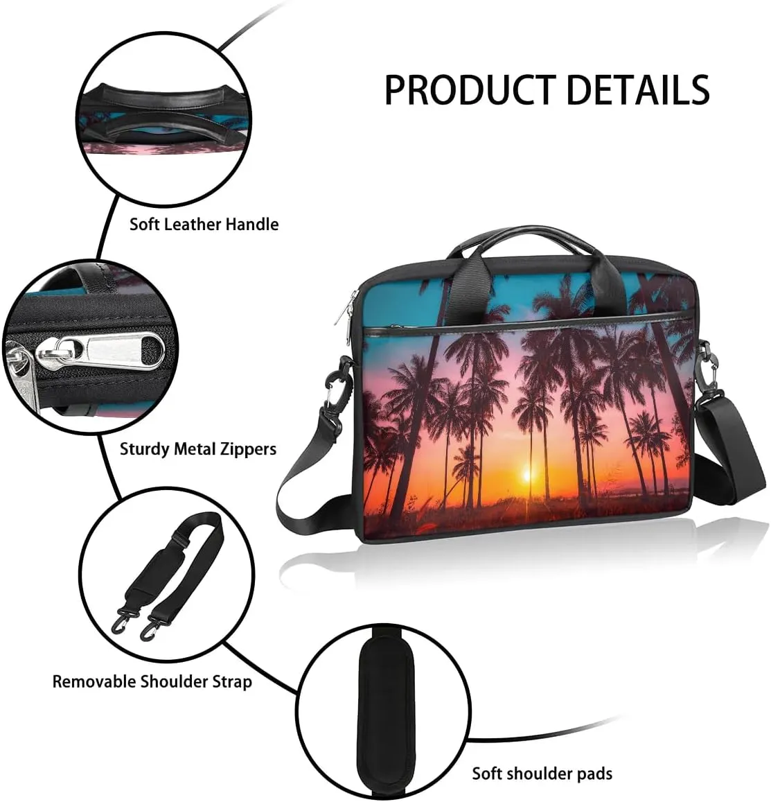 Laptop Shoulder Bag for 13-15 Inch Waterproof Laptop Sleeve Case Bag Slim Computer Carry Case Computer Cases for Laptops