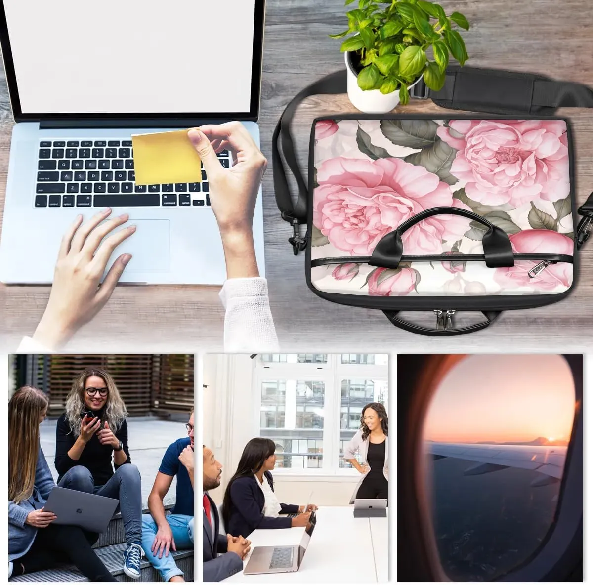 Laptop Shoulder Bag for 13-15 Inch Waterproof Laptop Sleeve Case Bag Slim Computer Carry Case Computer Cases for Laptops