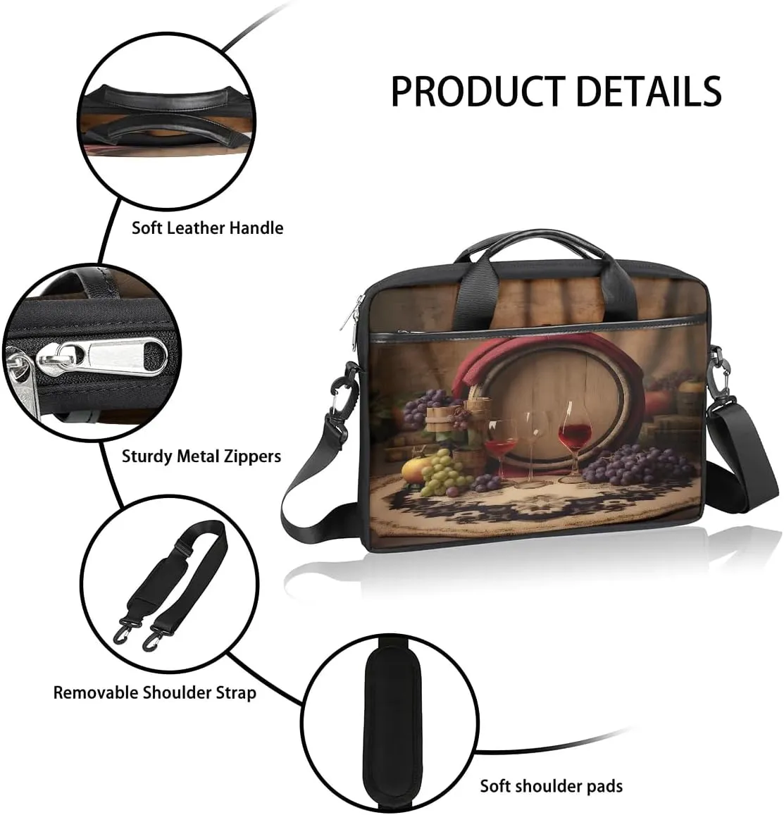 Laptop Shoulder Bag for 13-15 Inch Waterproof Laptop Sleeve Case Bag Slim Computer Carry Case Computer Cases for Laptops