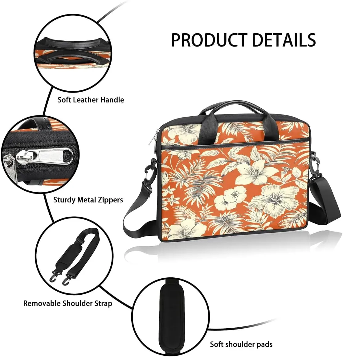 Laptop Shoulder Bag for 13-15 Inch Waterproof Laptop Sleeve Case Bag Slim Computer Carry Case Computer Cases for Laptops