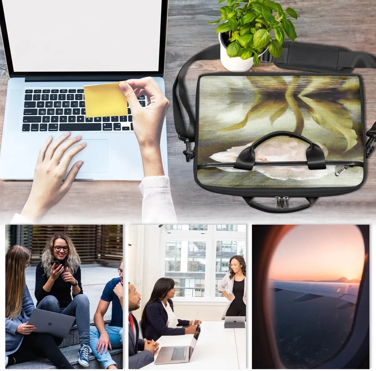 Laptop Shoulder Bag for 13-15 Inch Waterproof Laptop Sleeve Case Bag Slim Computer Carry Case Computer Cases for Laptops