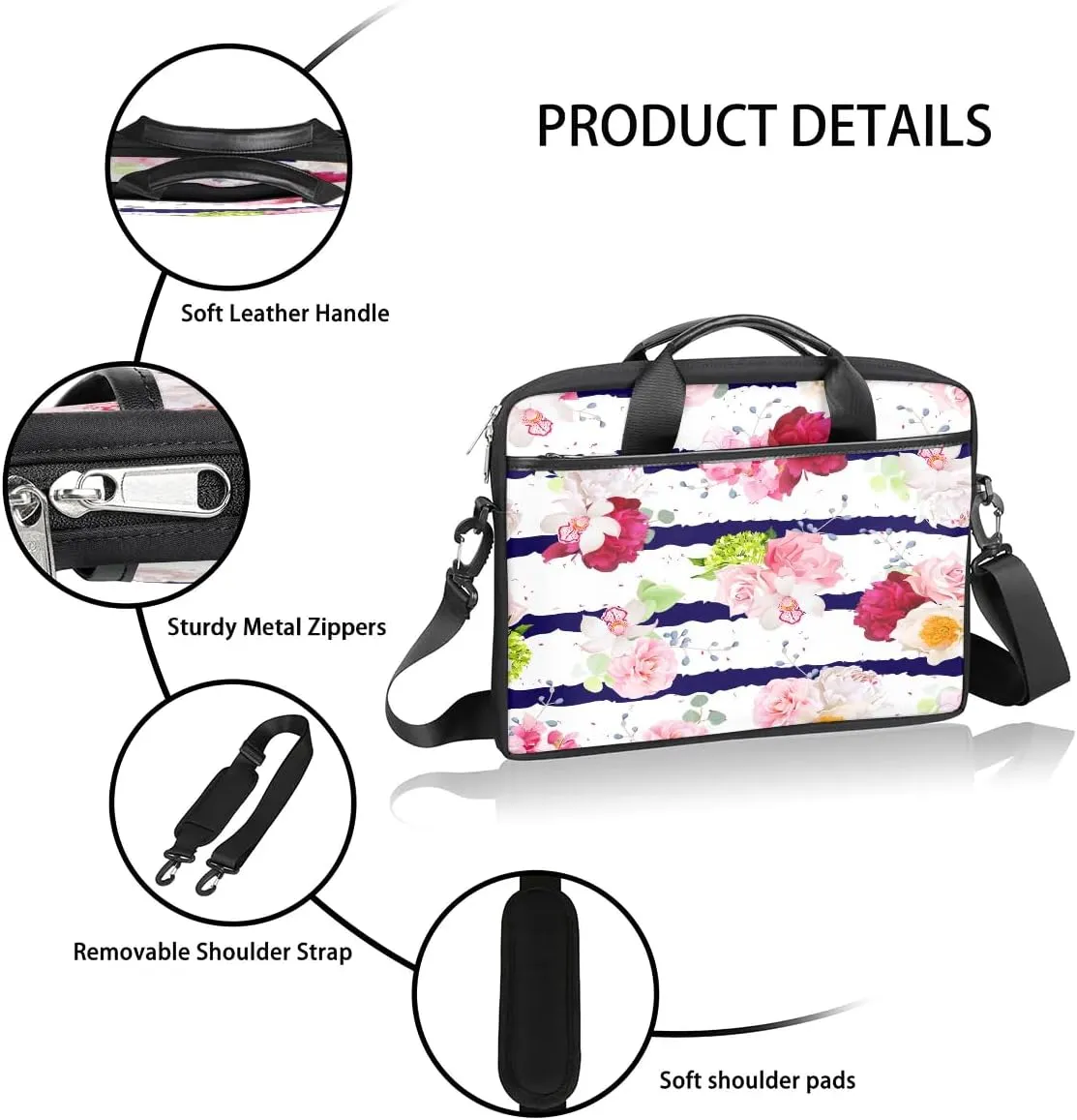 Laptop Shoulder Bag for 13-15 Inch Waterproof Laptop Sleeve Case Bag Slim Computer Carry Case Computer Cases for Laptops