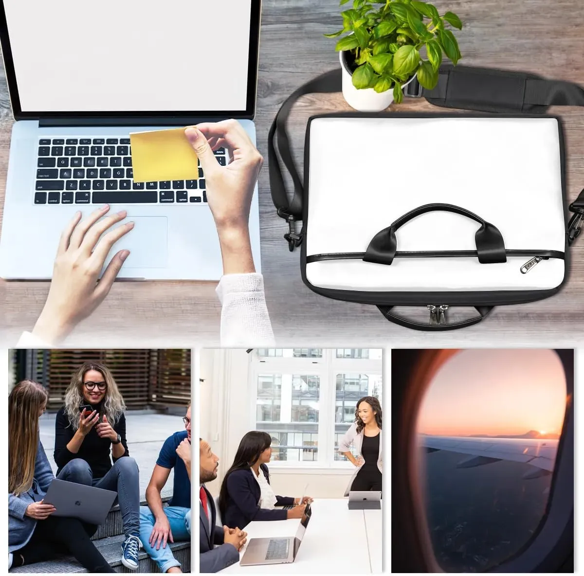 Laptop Shoulder Bag for 13-15 Inch Waterproof Laptop Sleeve Case Bag Slim Computer Carry Case Computer Cases for Laptops