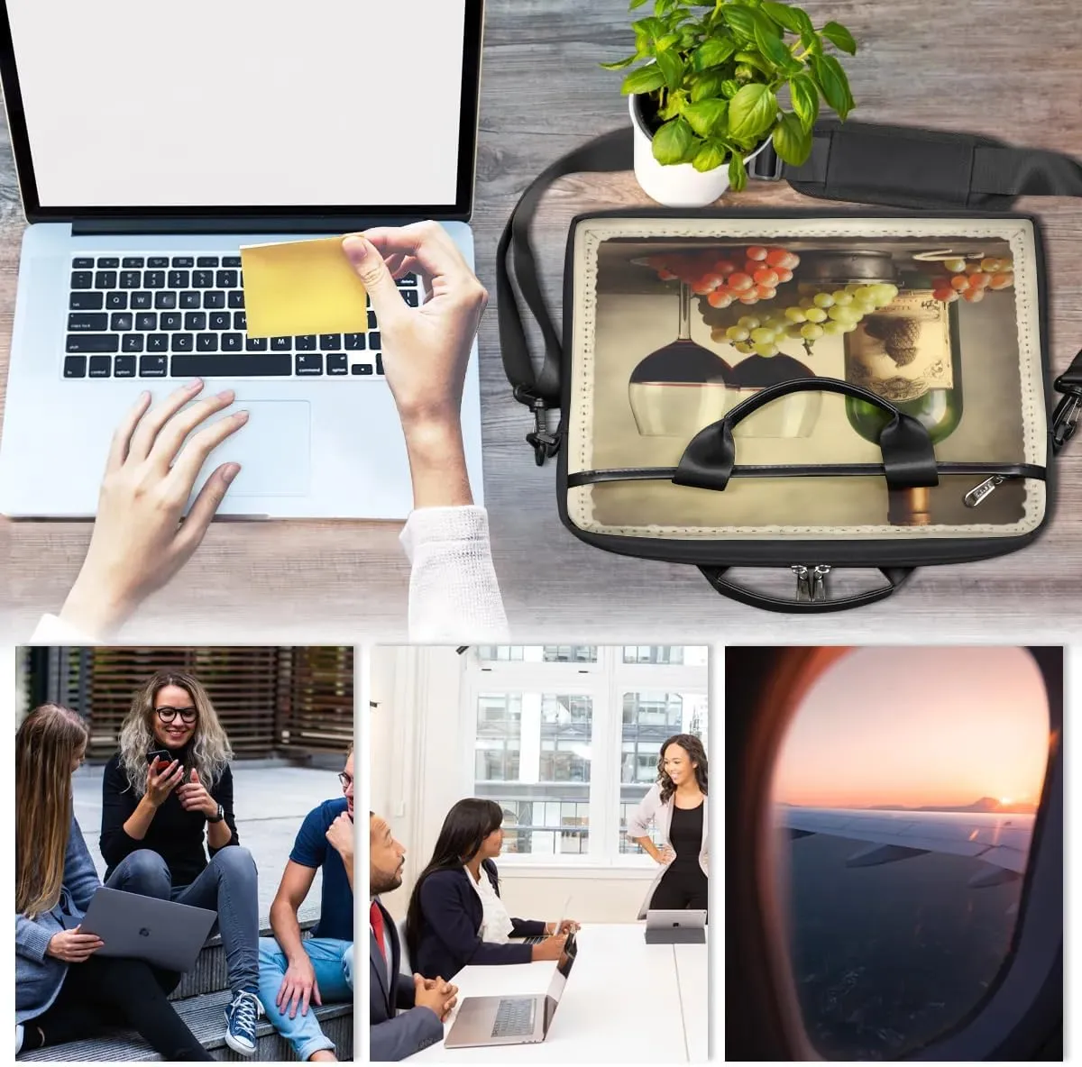 Laptop Shoulder Bag for 13-15 Inch Waterproof Laptop Sleeve Case Bag Slim Computer Carry Case Computer Cases for Laptops