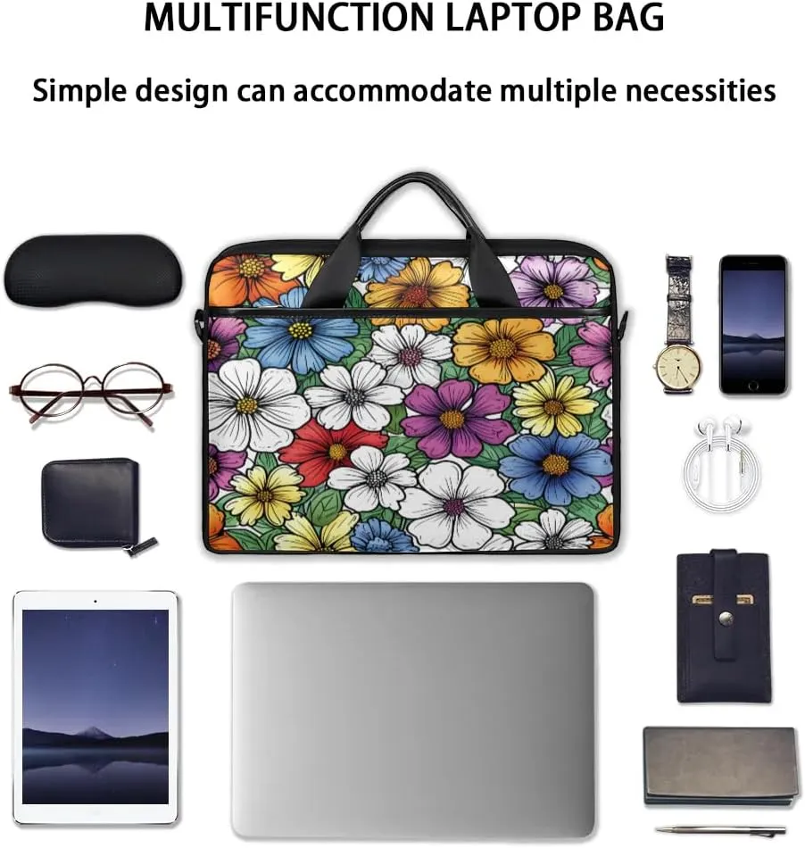 Laptop Shoulder Bag for 13-15 Inch Waterproof Laptop Sleeve Case Bag Slim Computer Carry Case Computer Cases for Laptops