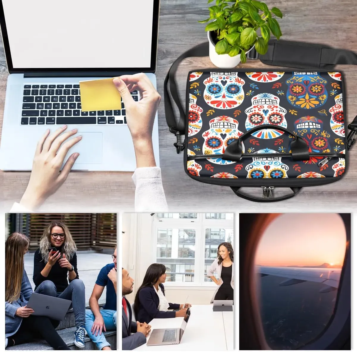 Laptop Shoulder Bag for 13-15 Inch Waterproof Laptop Sleeve Case Bag Slim Computer Carry Case Computer Cases for Laptops