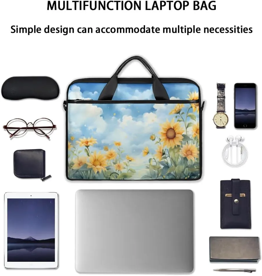 Laptop Shoulder Bag for 13-15 Inch Waterproof Laptop Sleeve Case Bag Slim Computer Carry Case Computer Cases for Laptops