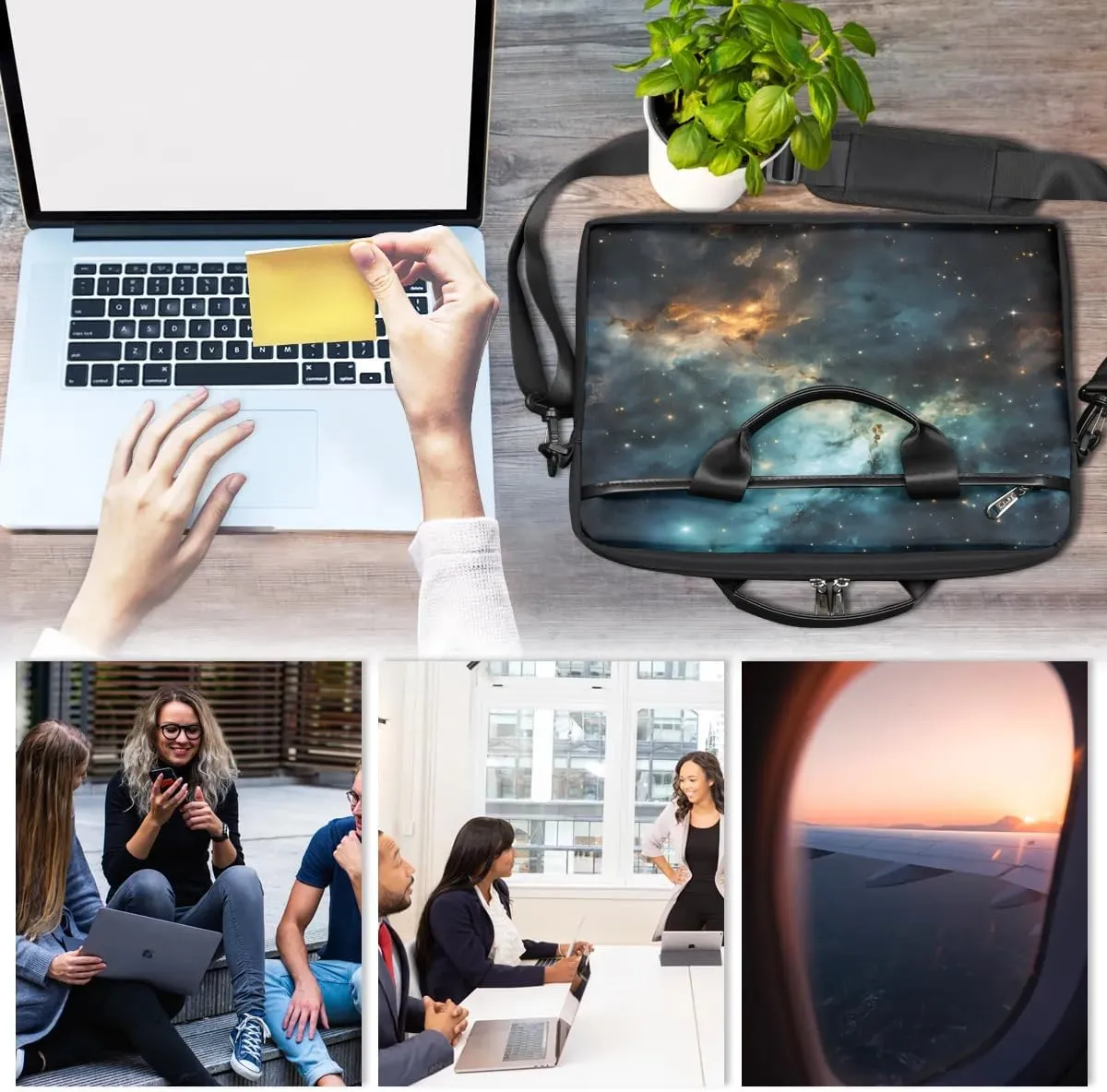 Laptop Shoulder Bag for 13-15 Inch Waterproof Laptop Sleeve Case Bag Slim Computer Carry Case Computer Cases for Laptops