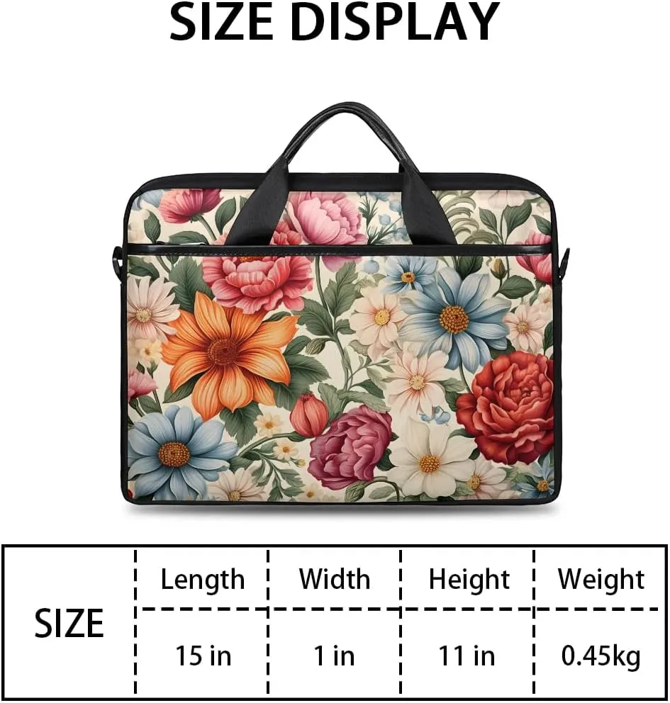 Laptop Shoulder Bag for 13-15 Inch Waterproof Laptop Sleeve Case Bag Slim Computer Carry Case Computer Cases for Laptops