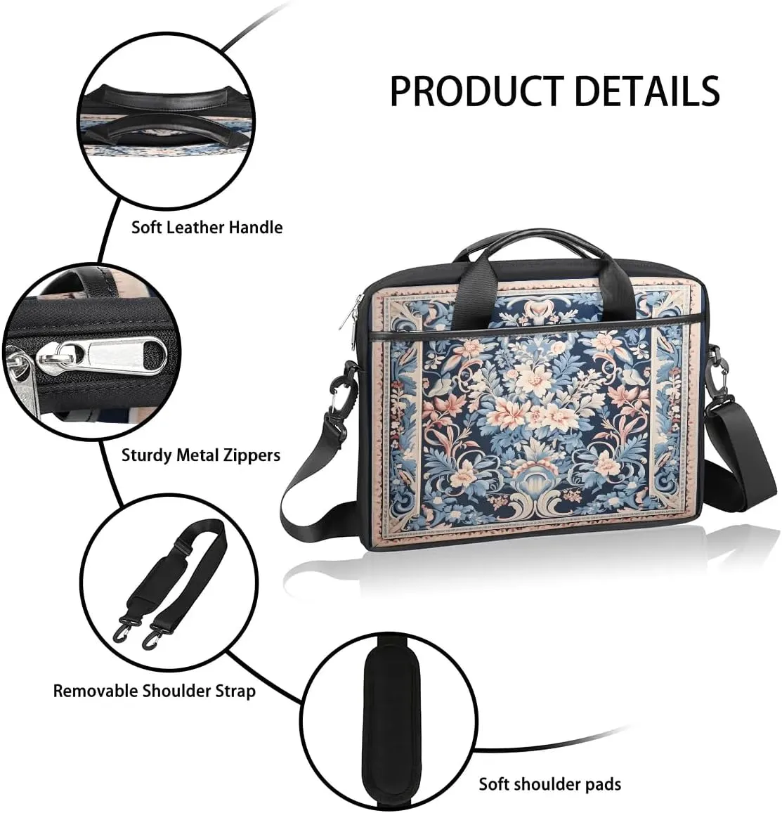 Laptop Shoulder Bag for 13-15 Inch Waterproof Laptop Sleeve Case Bag Slim Computer Carry Case Computer Cases for Laptops