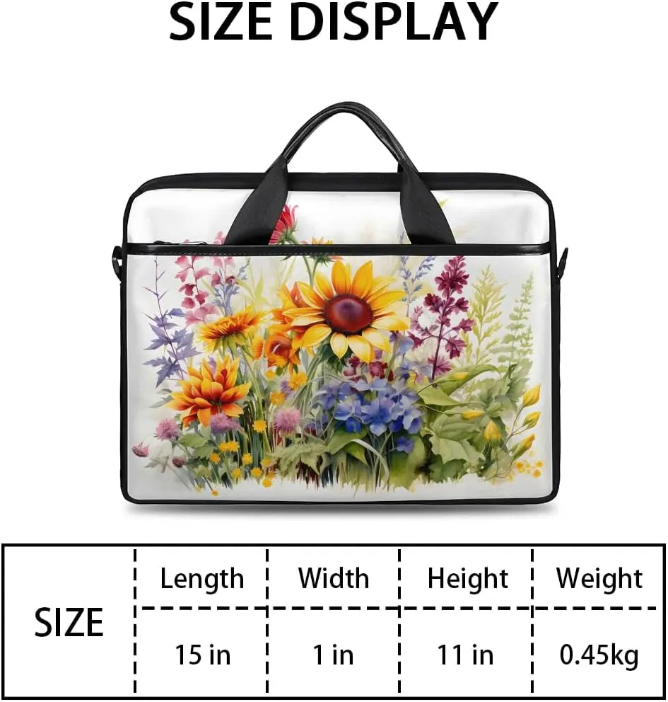 Laptop Shoulder Bag for 13-15 Inch Waterproof Laptop Sleeve Case Bag Slim Computer Carry Case Computer Cases for Laptops