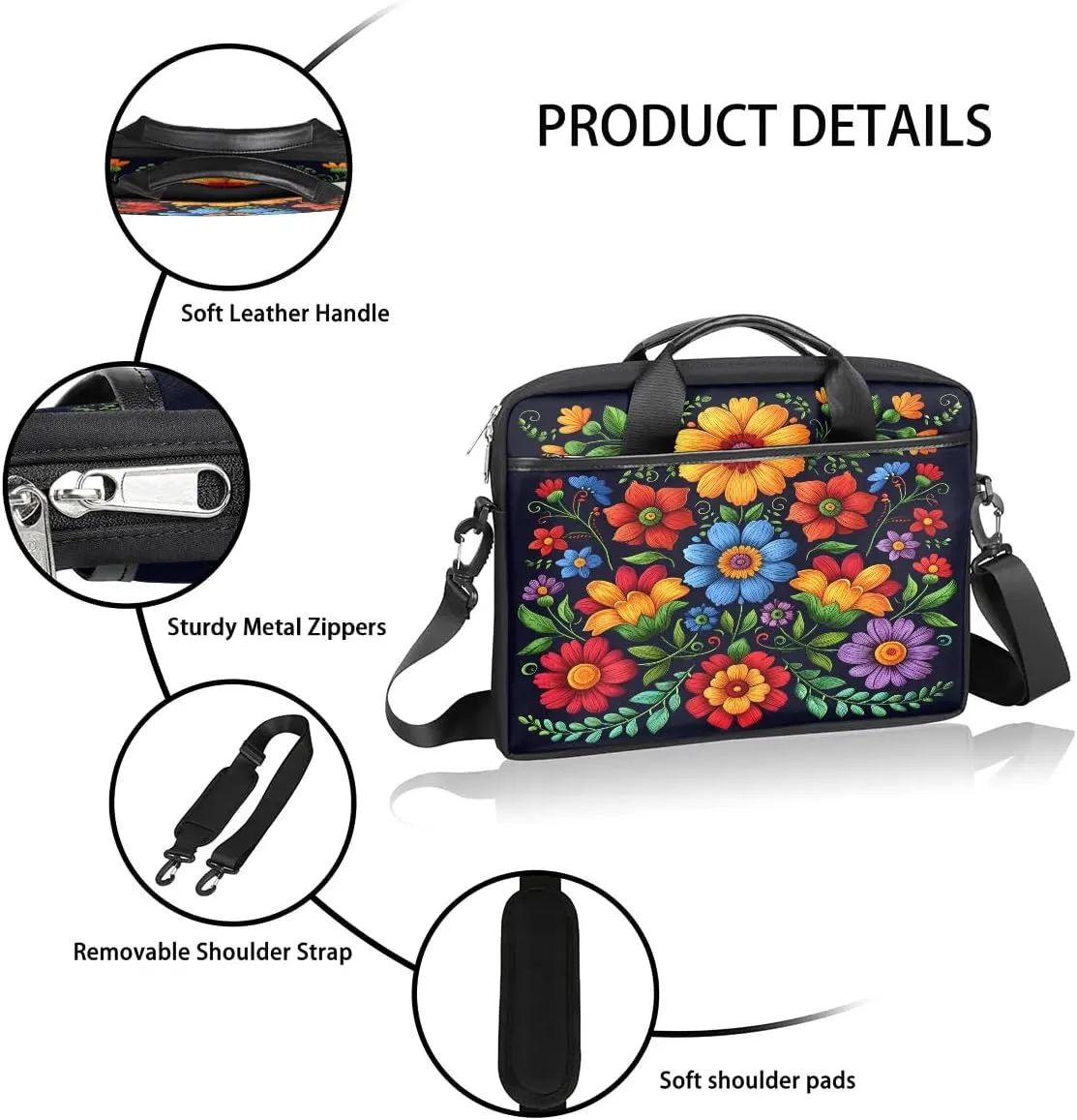 Laptop Shoulder Bag for 13-15 Inch Waterproof Laptop Sleeve Case Bag Slim Computer Carry Case Computer Cases for Laptops