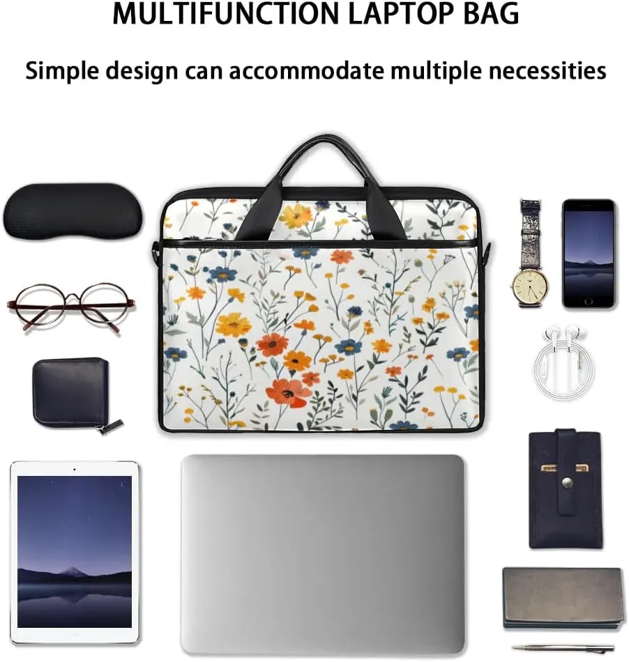 Laptop Shoulder Bag for 13-15 Inch Waterproof Laptop Sleeve Case Bag Slim Computer Carry Case Computer Cases for Laptops