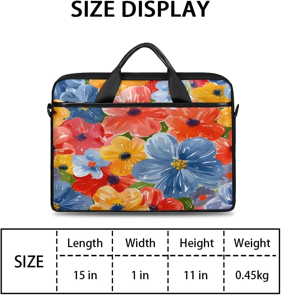 Laptop Shoulder Bag for 13-15 Inch Waterproof Laptop Sleeve Case Bag Slim Computer Carry Case Computer Cases for Laptops