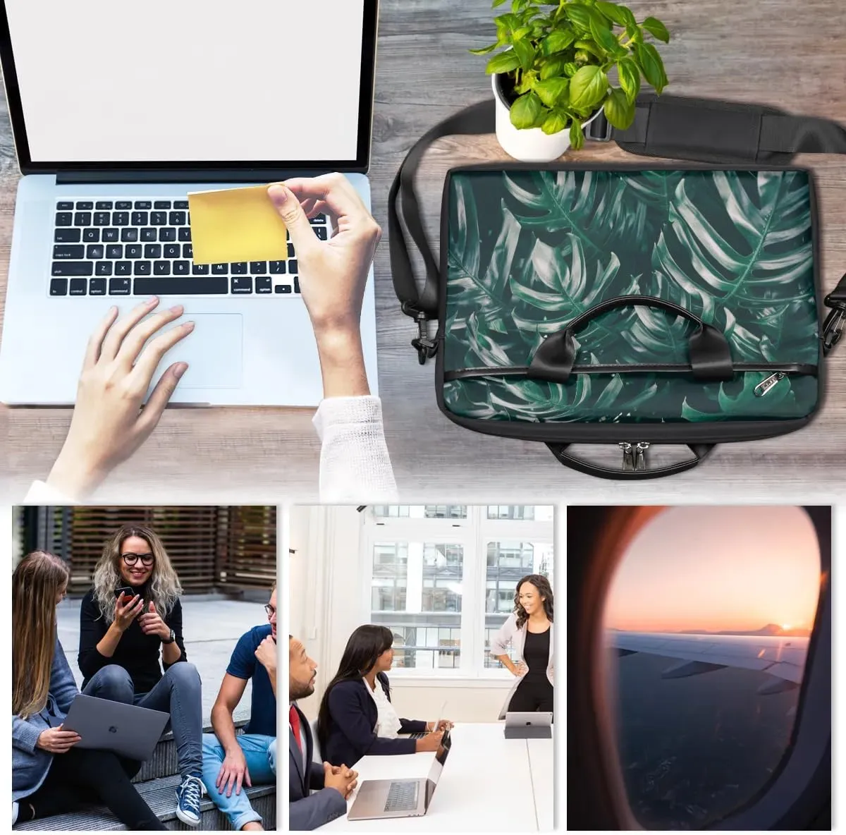 Laptop Shoulder Bag for 13-15 Inch Waterproof Laptop Sleeve Case Bag Slim Computer Carry Case Computer Cases for Laptops