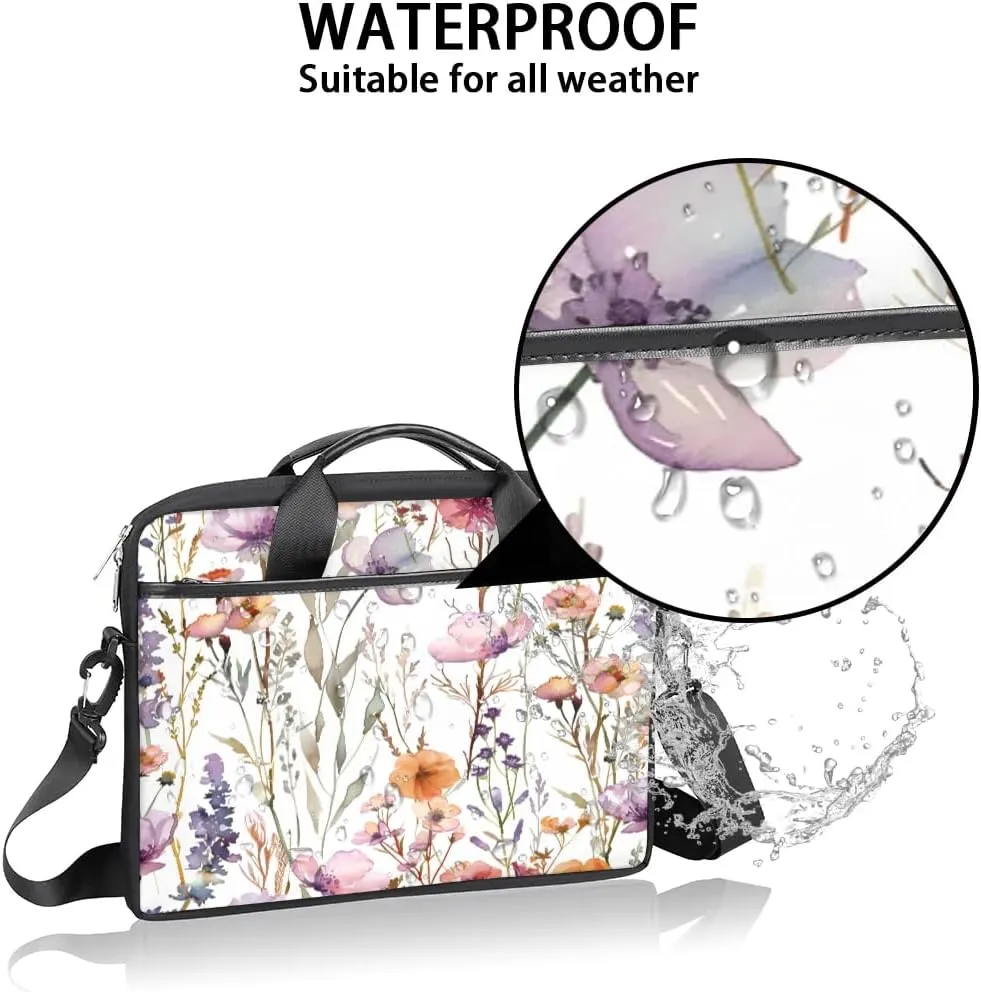 Laptop Shoulder Bag for 13-15 Inch Waterproof Laptop Sleeve Case Bag Slim Computer Carry Case Computer Cases for Laptops