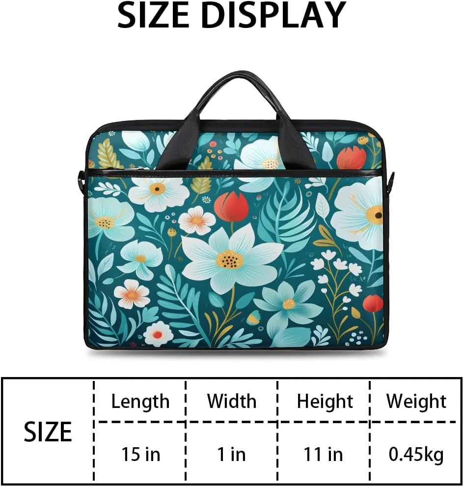Laptop Shoulder Bag for 13-15 Inch Waterproof Laptop Sleeve Case Bag Slim Computer Carry Case Computer Cases for Laptops