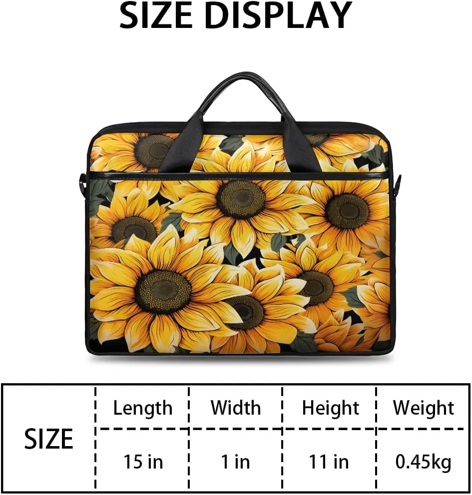 Laptop Shoulder Bag for 13-15 Inch Waterproof Laptop Sleeve Case Bag Slim Computer Carry Case Computer Cases for Laptops