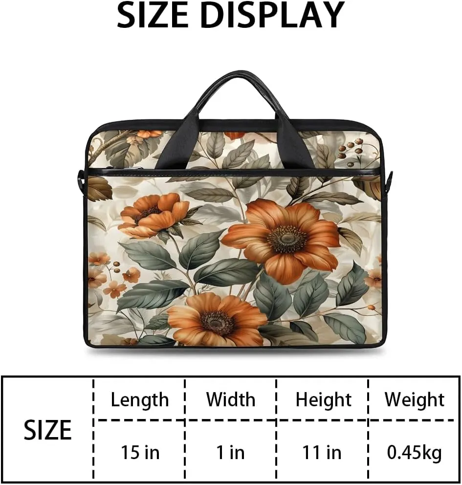 Laptop Shoulder Bag for 13-15 Inch Waterproof Laptop Sleeve Case Bag Slim Computer Carry Case Computer Cases for Laptops