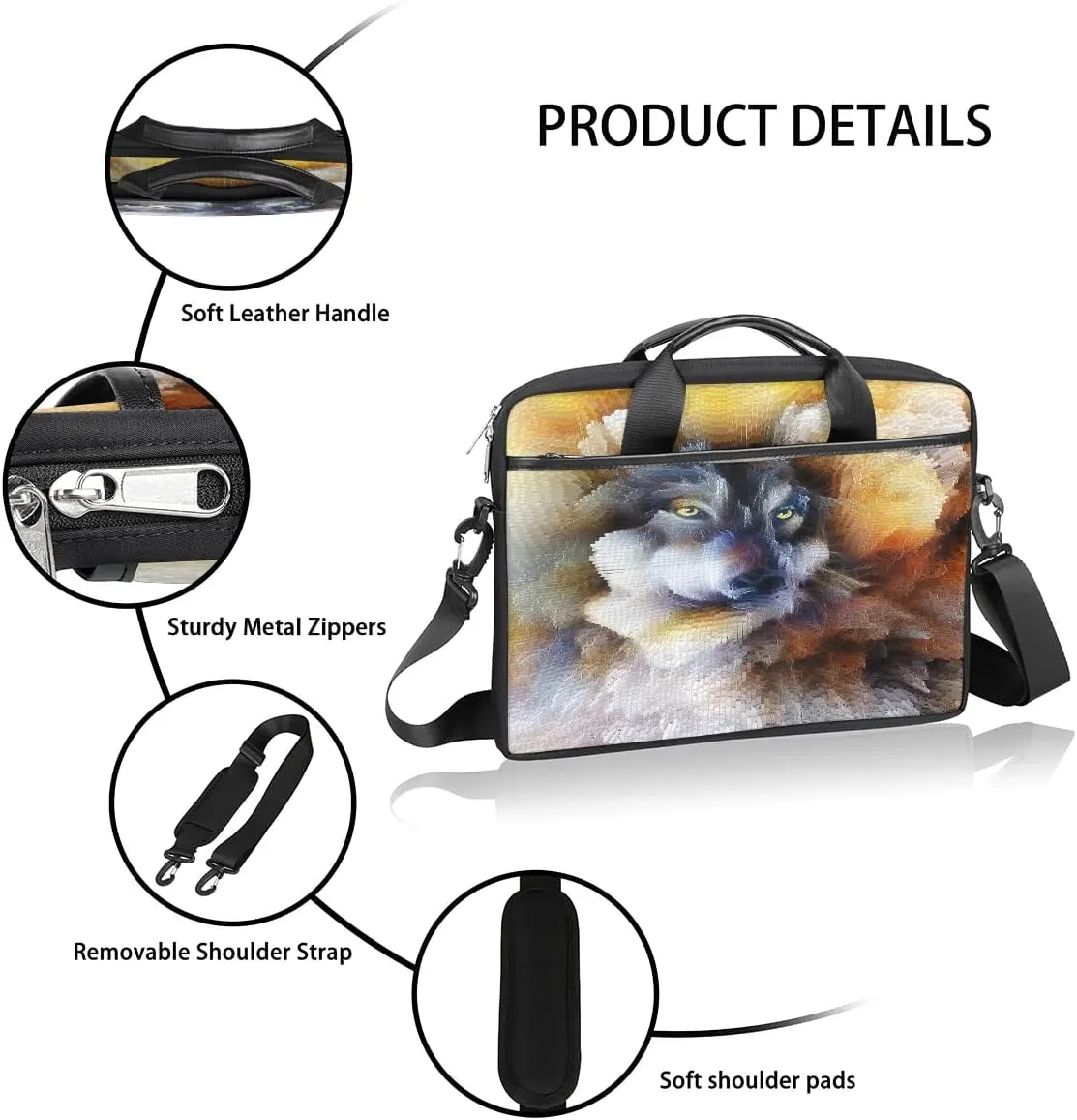 Laptop Shoulder Bag for 13-15 Inch Waterproof Laptop Sleeve Case Bag Slim Computer Carry Case Computer Cases for Laptops