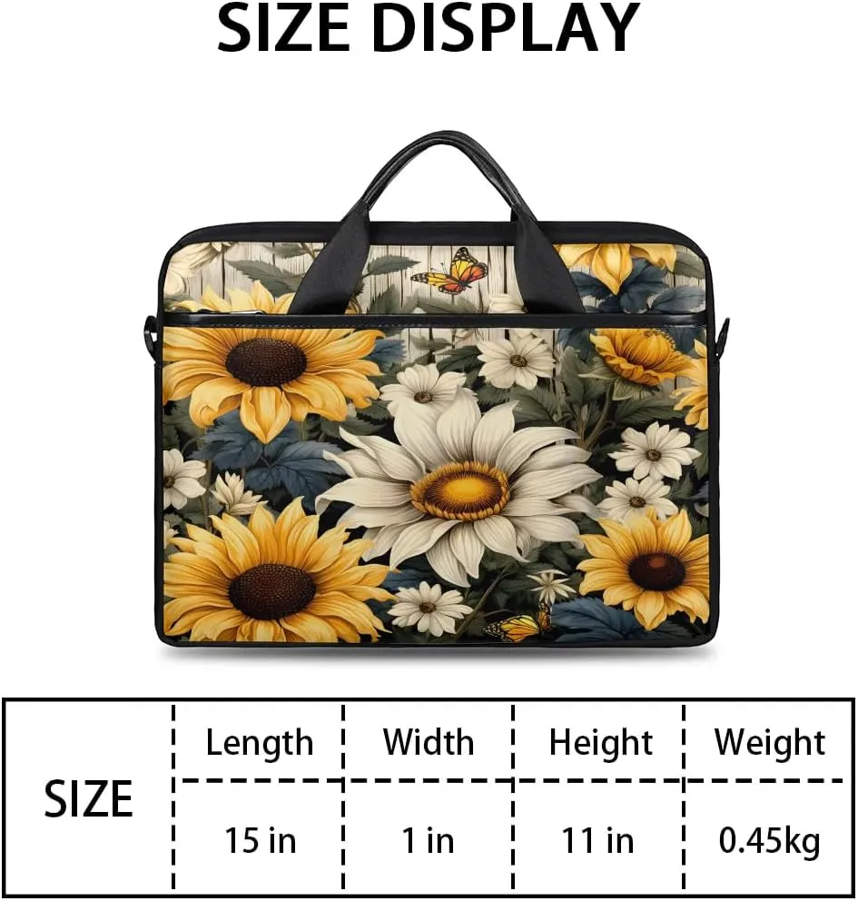Laptop Shoulder Bag for 13-15 Inch Waterproof Laptop Sleeve Case Bag Slim Computer Carry Case Computer Cases for Laptops