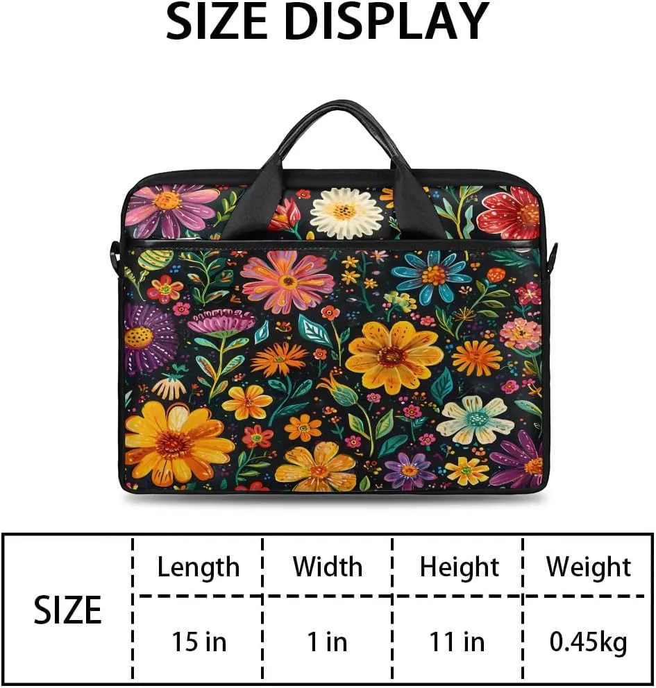 Laptop Shoulder Bag for 13-15 Inch Waterproof Laptop Sleeve Case Bag Slim Computer Carry Case Computer Cases for Laptops