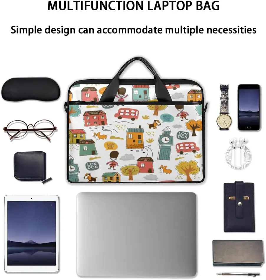 Laptop Shoulder Bag for 13-15 Inch Waterproof Laptop Sleeve Case Bag Slim Computer Carry Case Computer Cases for Laptops
