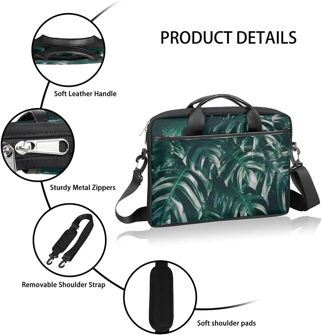 Laptop Shoulder Bag for 13-15 Inch Waterproof Laptop Sleeve Case Bag Slim Computer Carry Case Computer Cases for Laptops