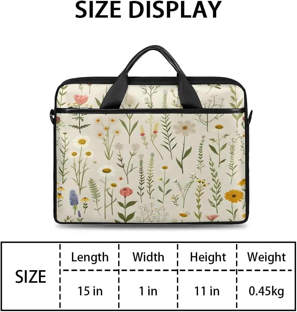 Laptop Shoulder Bag for 13-15 Inch Waterproof Laptop Sleeve Case Bag Slim Computer Carry Case Computer Cases for Laptops
